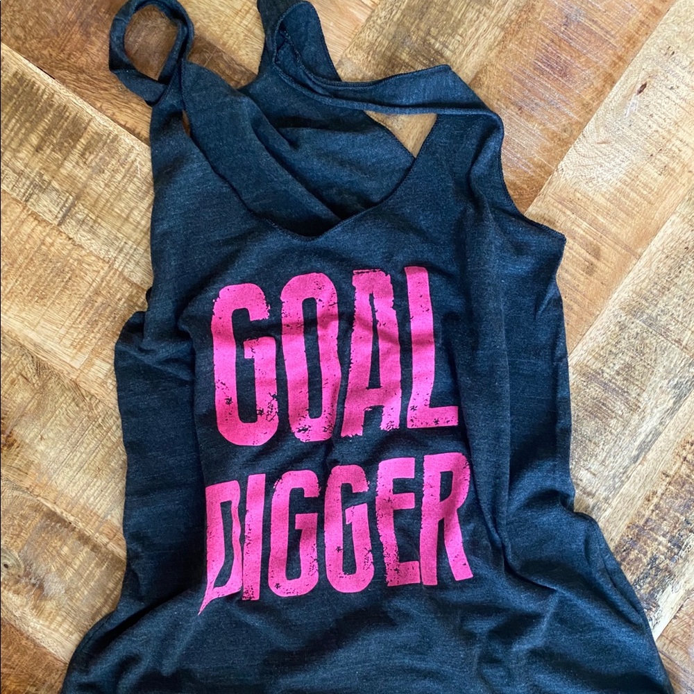 Crossfit style racer back fitness tank top.